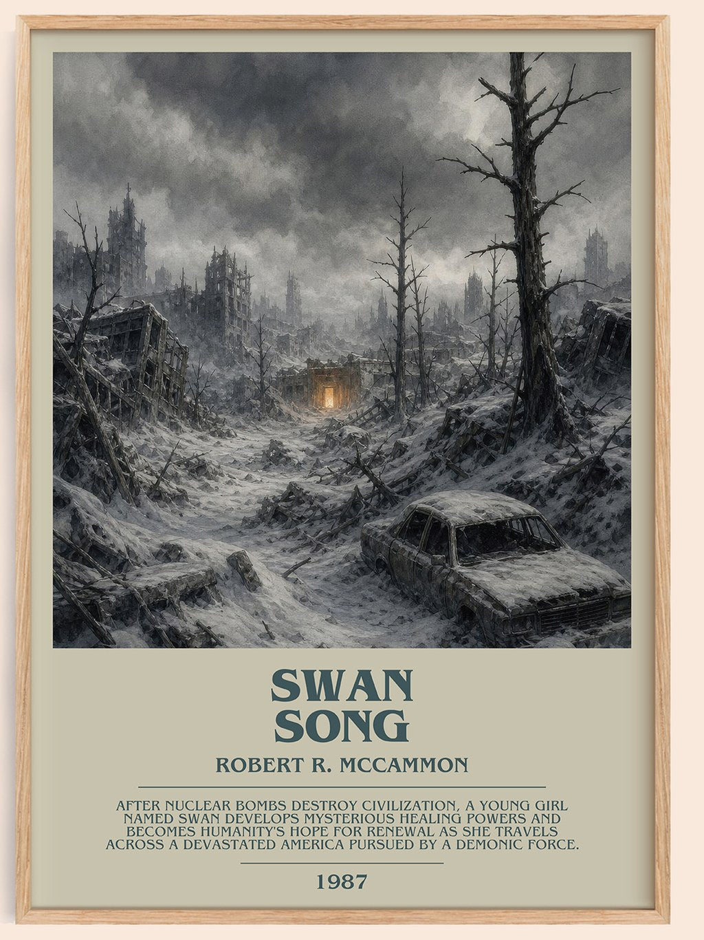 Swan Song Bookish Wall Art by Robert R. McCammon – framed poster