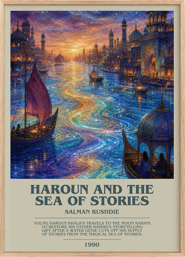 Haroun and the Sea of Stories Bookish Wall Art by Salman Rushdie