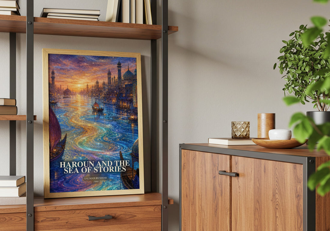Haroun and the Sea of Stories book watercolour illustration paper finish options – matte satin gloss