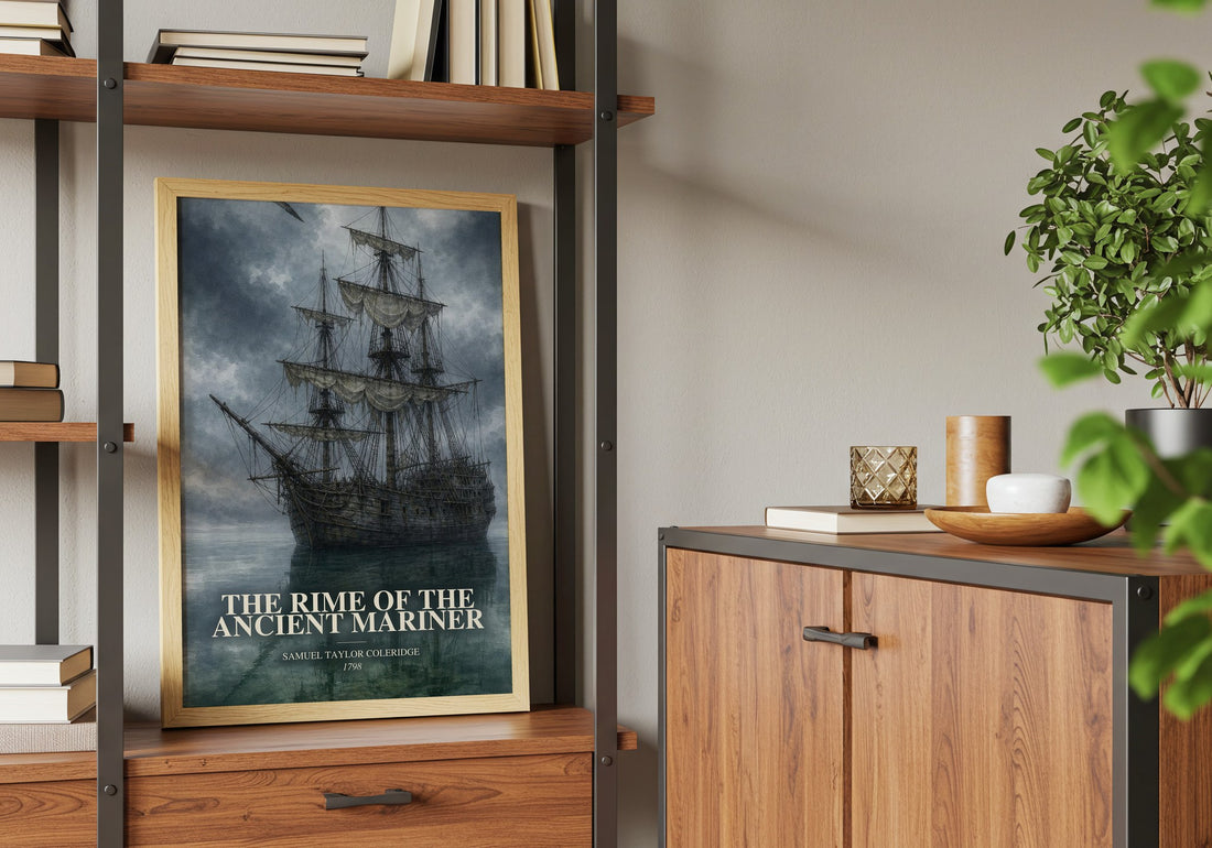 The Rime of the Ancient Mariner book watercolour illustration paper finish options – matte satin gloss