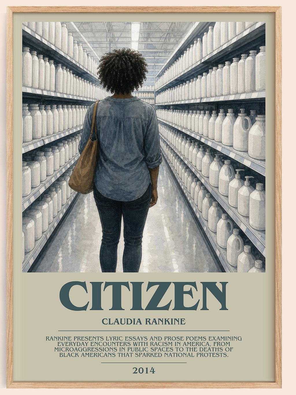 Citizen Bookish Wall Art by Claudia Rankine – framed poster