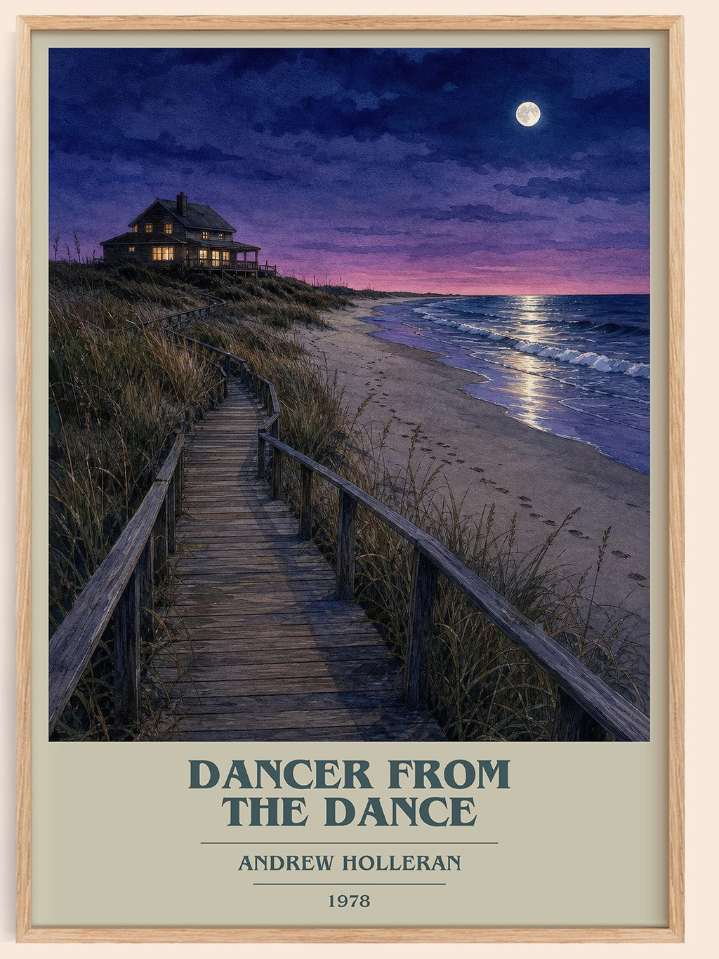 Dancer From The Dance book cover book poster by Andrew Holleran – framed literary art print