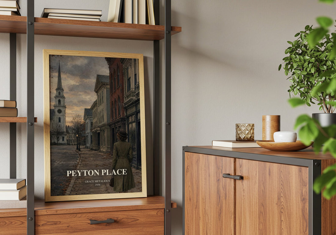 Peyton Place book watercolour illustration paper finish options – matte satin gloss