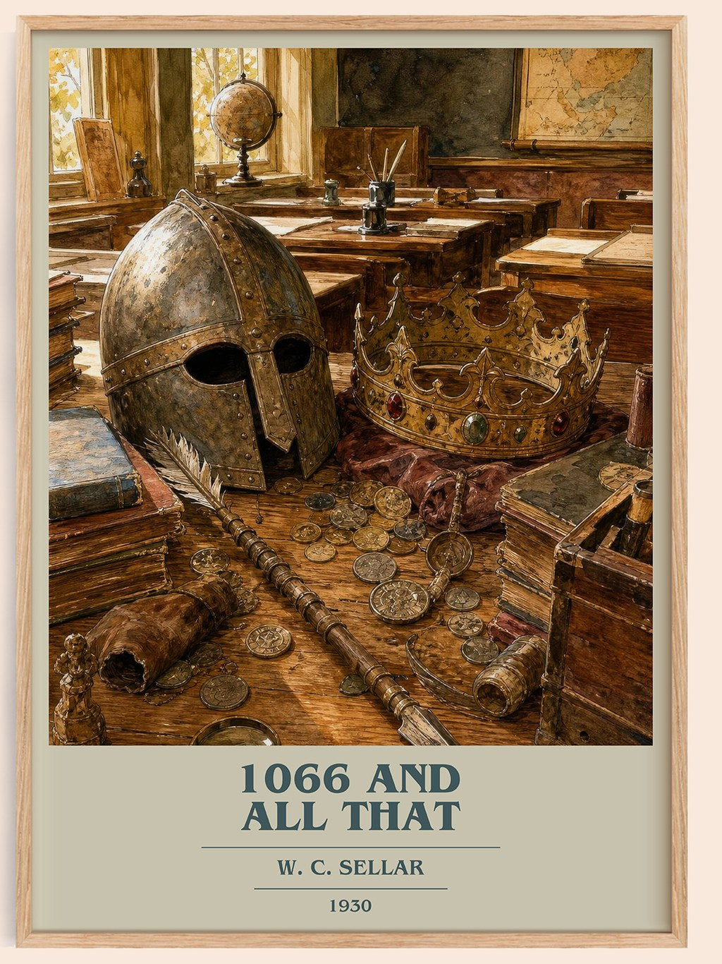1066 And All That book cover book poster by W. C. Sellar – framed literary art print