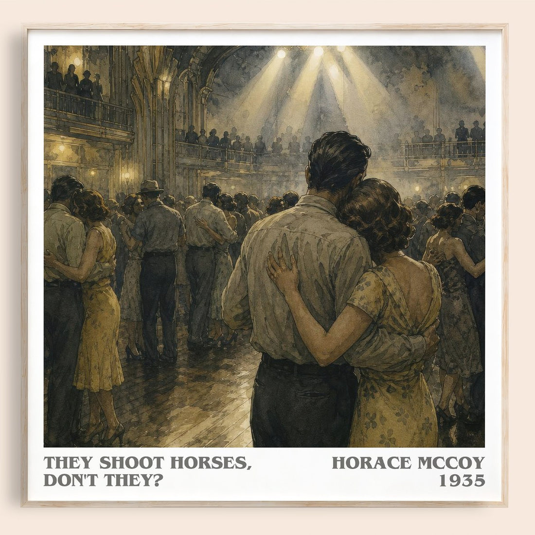 They Shoot Horses, Don't They? literary book poster by Horace McCoy – framed literary art print