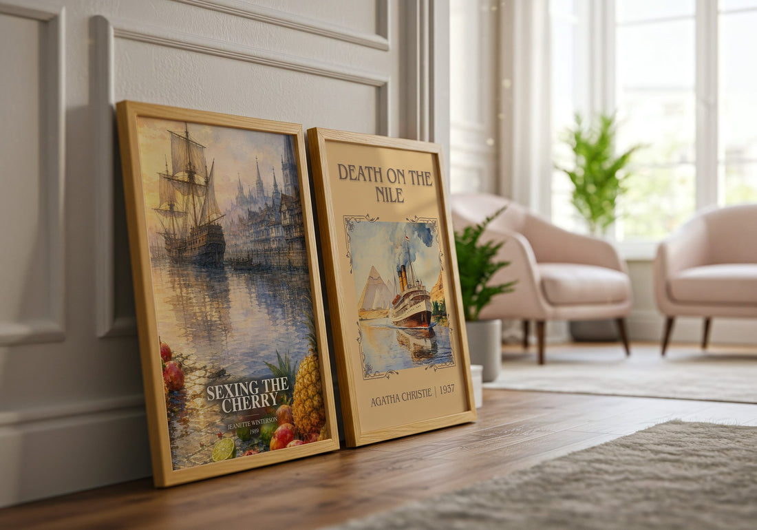 Sexing the Cherry watercolour print framed by window – literary home decor