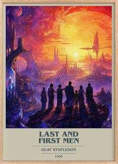 Last And First Men Book Cover Poster by Olaf Stapledon