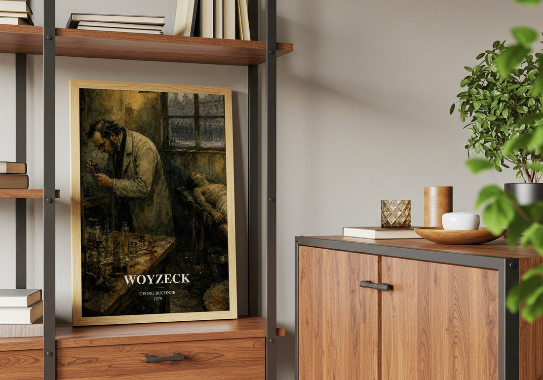 Woyzeck book watercolour illustration paper finish options – matte satin gloss