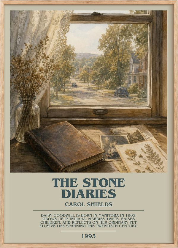 The Stone Diaries Bookish Wall Art by Carol Shields