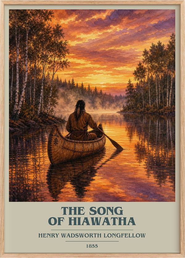 The Song of Hiawatha Book Cover Poster by Henry Wadsworth Longfellow