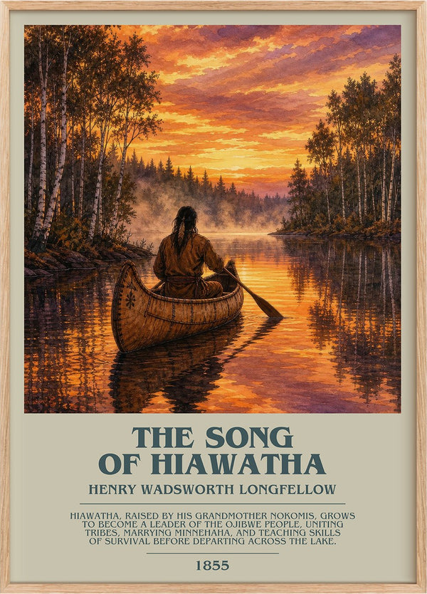 The Song of Hiawatha Bookish Wall Art by Henry Wadsworth Longfellow