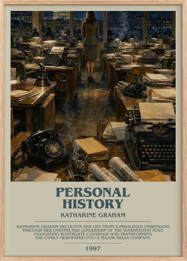 Personal History Bookish Wall Art by Katharine Graham