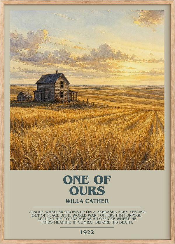 One of Ours Bookish Wall Art by Willa Cather