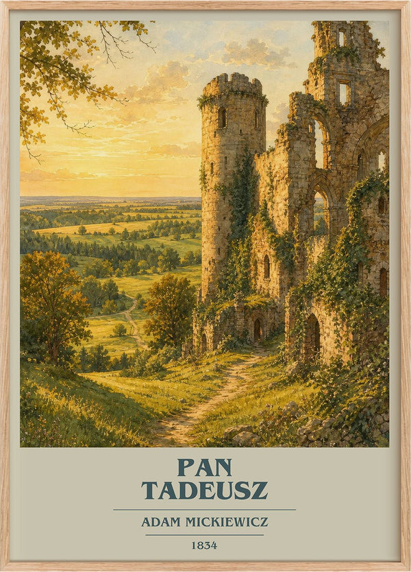 Pan Tadeusz Book Cover Poster by Adam Mickiewicz