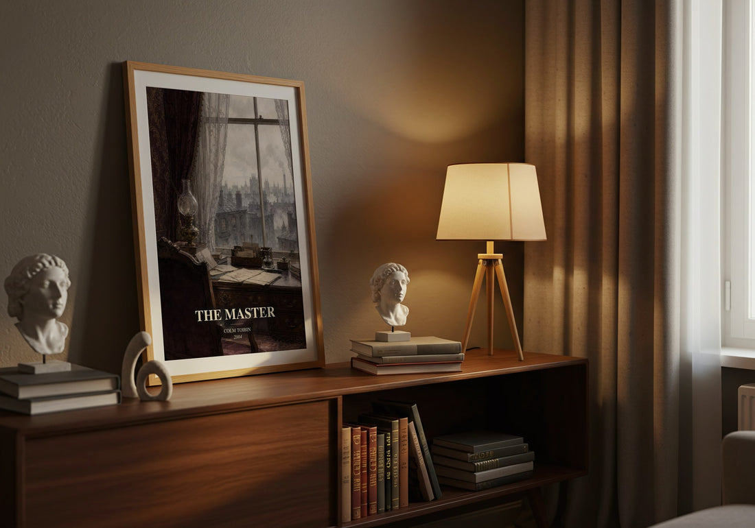 The Master watercolour print on bookshelf – Colm Toibin fan gift