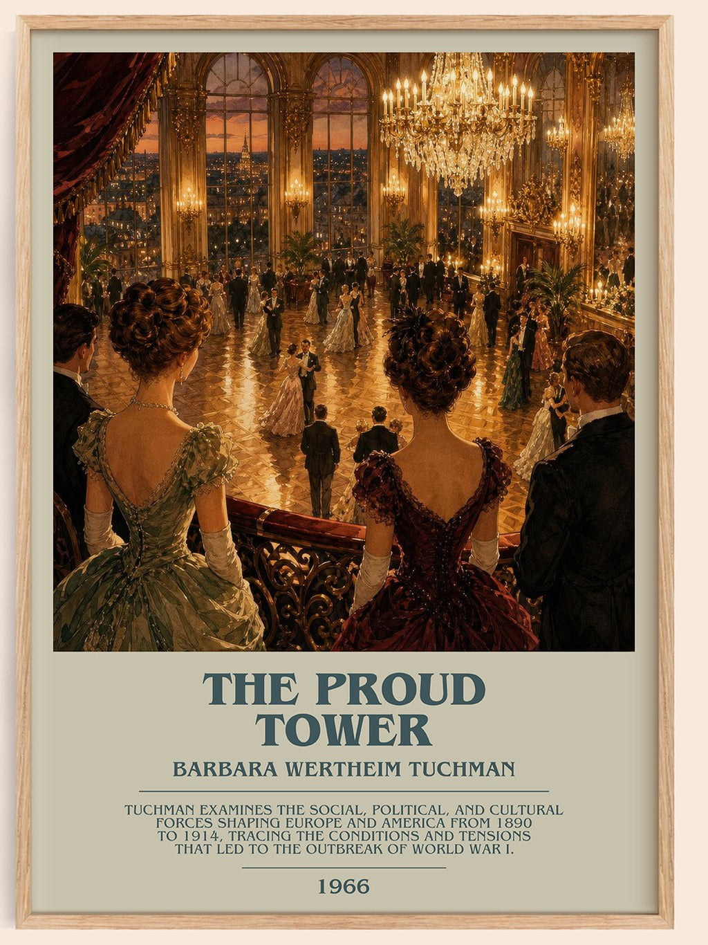 The Proud Tower Bookish Wall Art by Barbara Wertheim Tuchman – framed poster