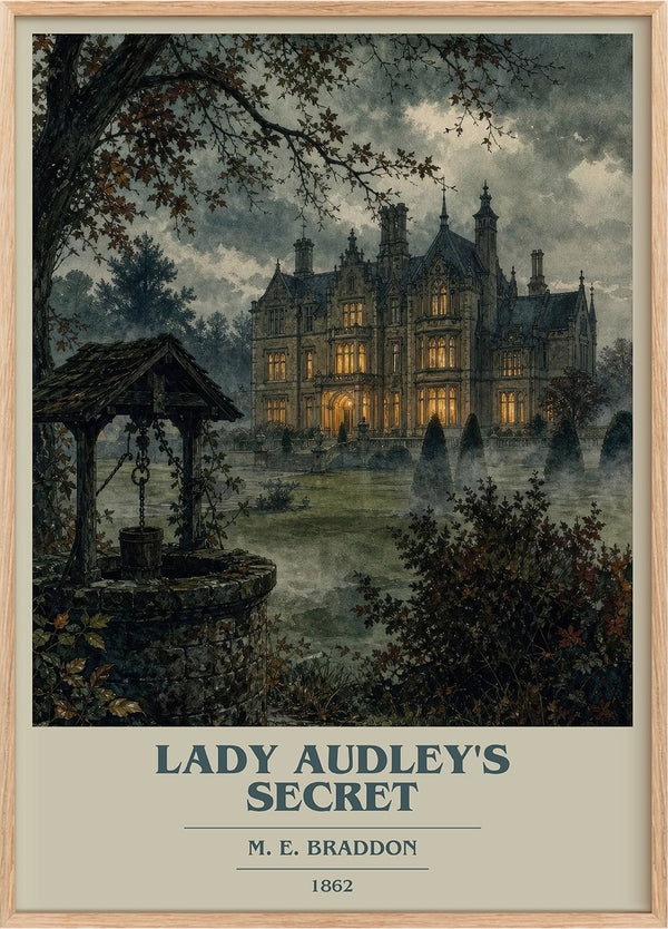 Lady Audley's Secret Book Cover Poster by M. E. Braddon