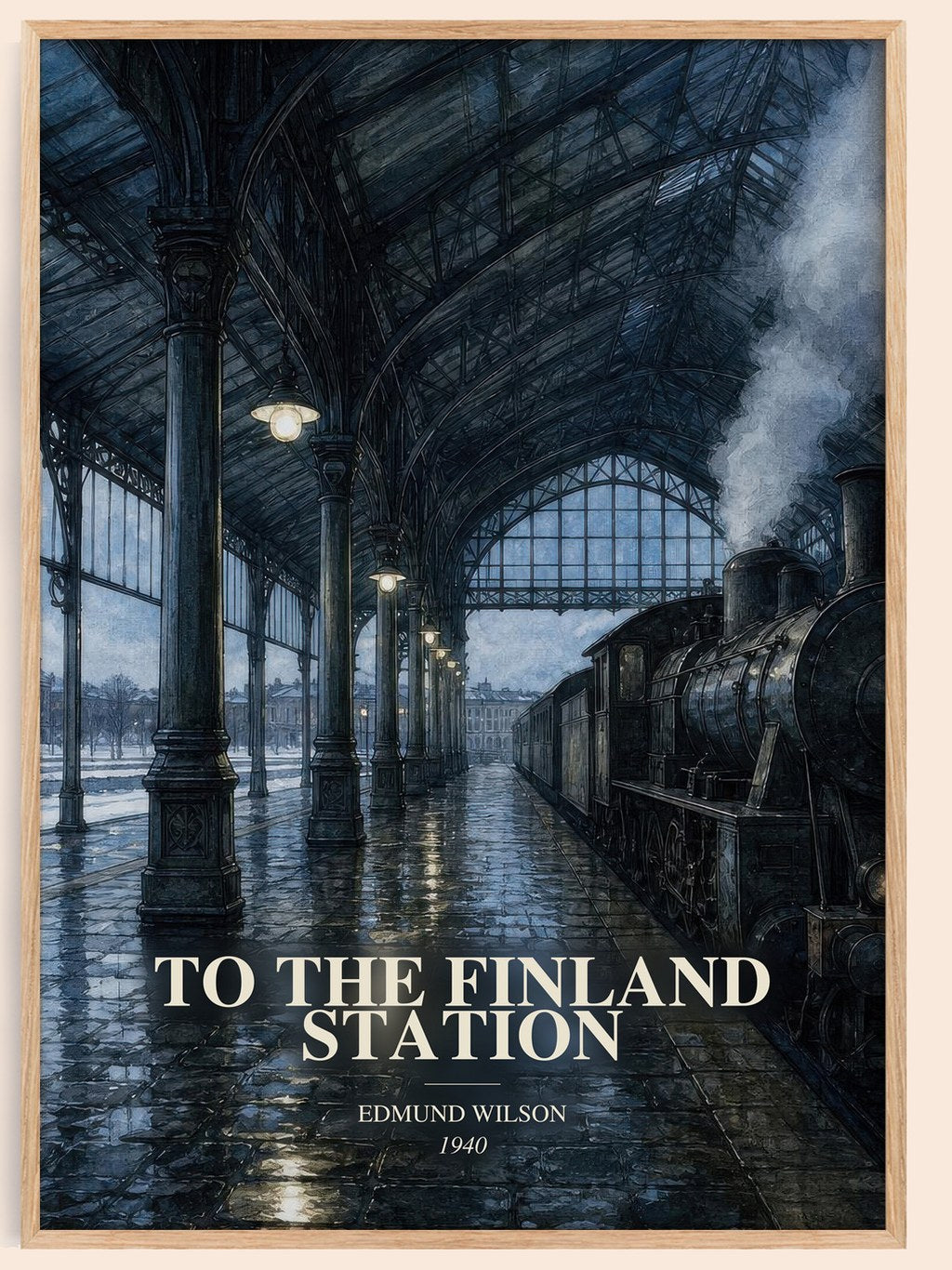 To the Finland Station watercolour book poster by Edmund Wilson – framed literary art print