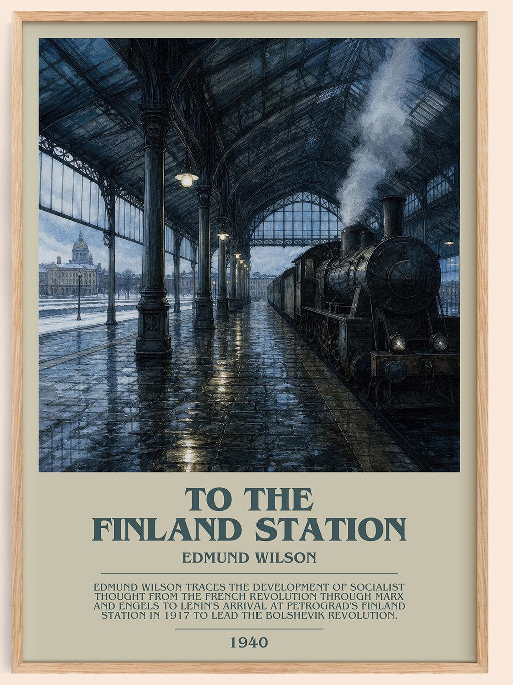 To the Finland Station Bookish Wall Art by Edmund Wilson – framed poster