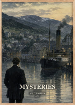 Mysteries Book Watercolour Illustration by Knut Hamsun