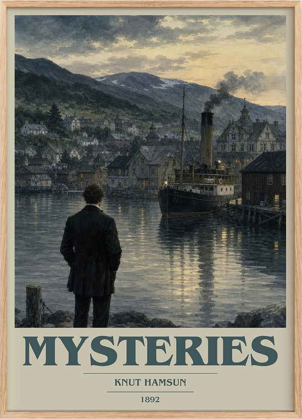 Mysteries Book Cover Poster by Knut Hamsun