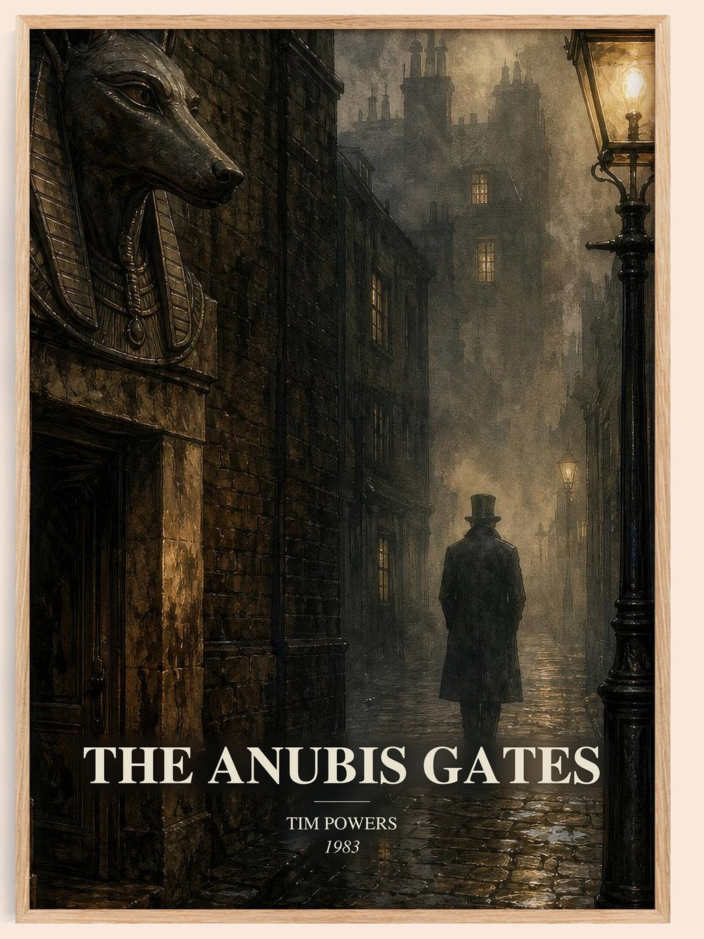 The Anubis Gates watercolour book poster by Tim Powers – framed literary art print