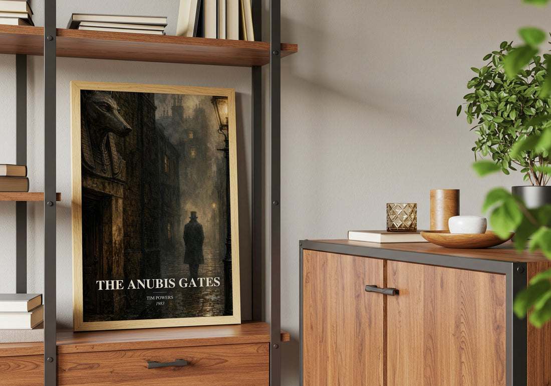 The Anubis Gates book watercolour illustration paper finish options – matte satin gloss