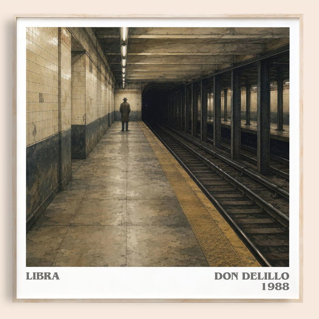 Libra literary book poster by Don DeLillo – framed literary art print