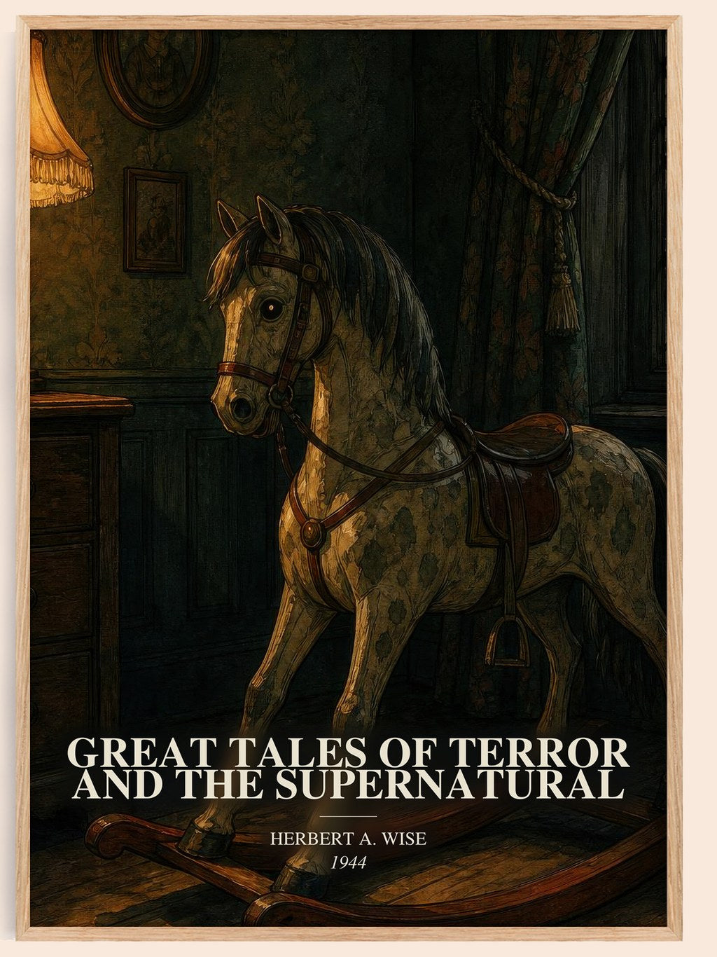 Great Tales Of Terror And The Supernatural watercolour book poster by Herbert A. Wise – framed literary art print