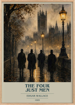 The Four Just Men Book Cover Poster by Edgar Wallace