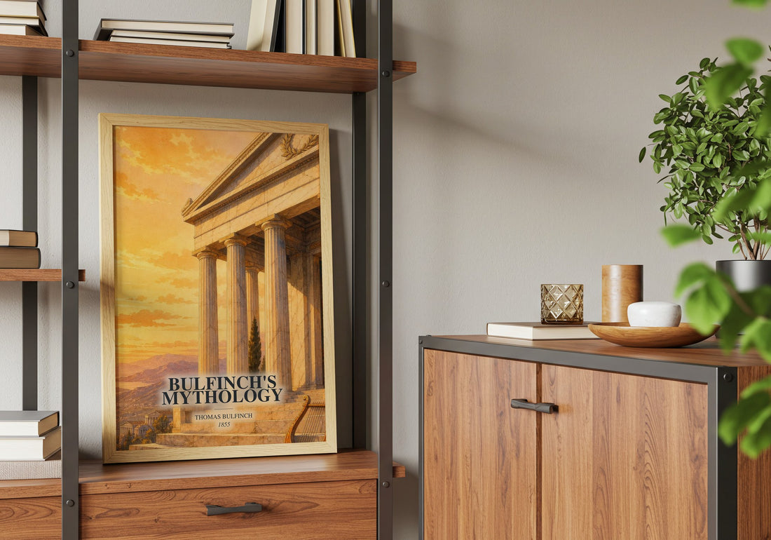 Bulfinch's Mythology book watercolour illustration paper finish options – matte satin gloss