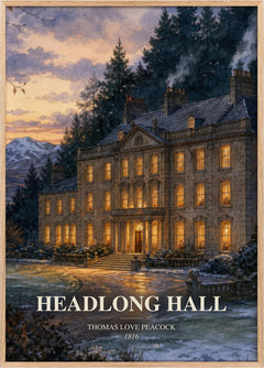 Headlong Hall Book Watercolour Illustration by Thomas Love Peacock