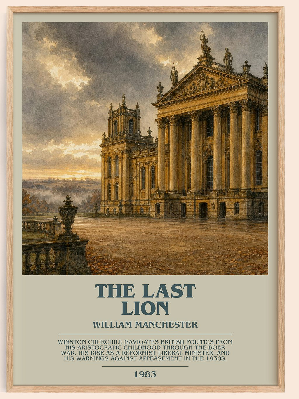 The Last Lion Bookish Wall Art by William Manchester – framed poster