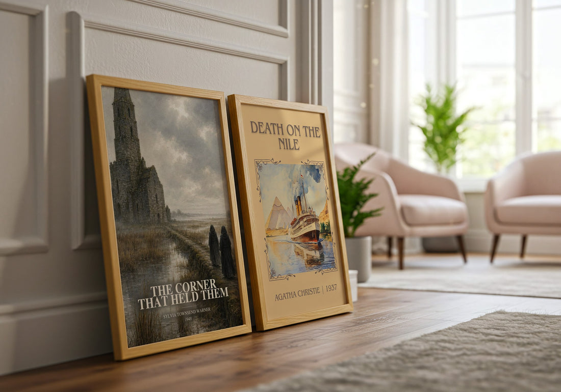 The Corner That Held Them watercolour print framed by window – literary home decor