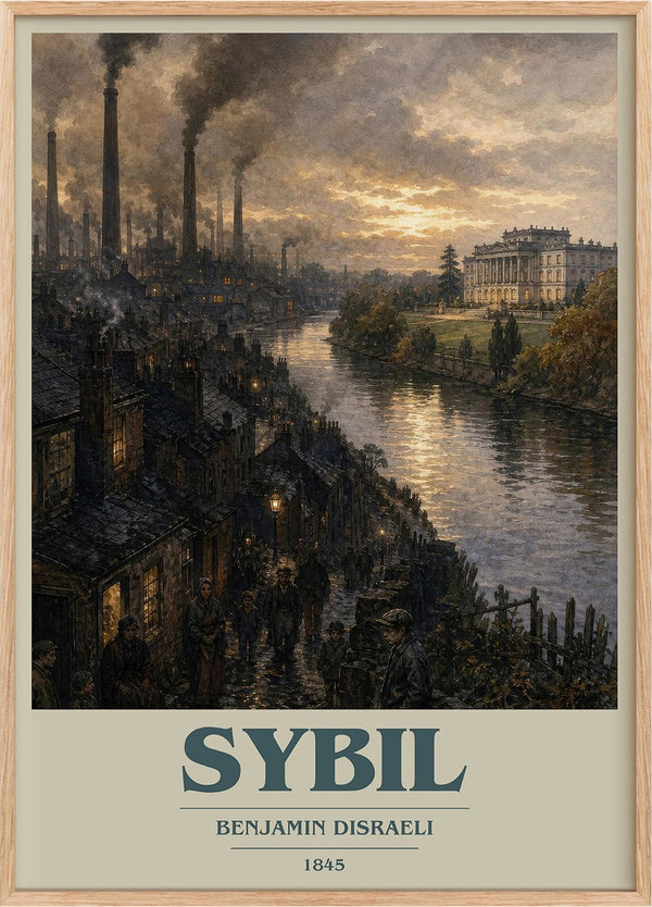 Sybil Book Cover Poster by Benjamin Disraeli