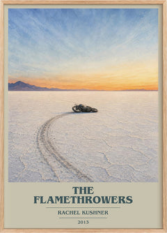 The Flamethrowers Book Cover Poster by Rachel Kushner