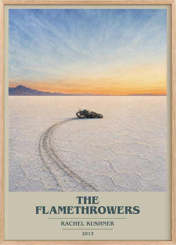 The Flamethrowers Book Cover Poster by Rachel Kushner