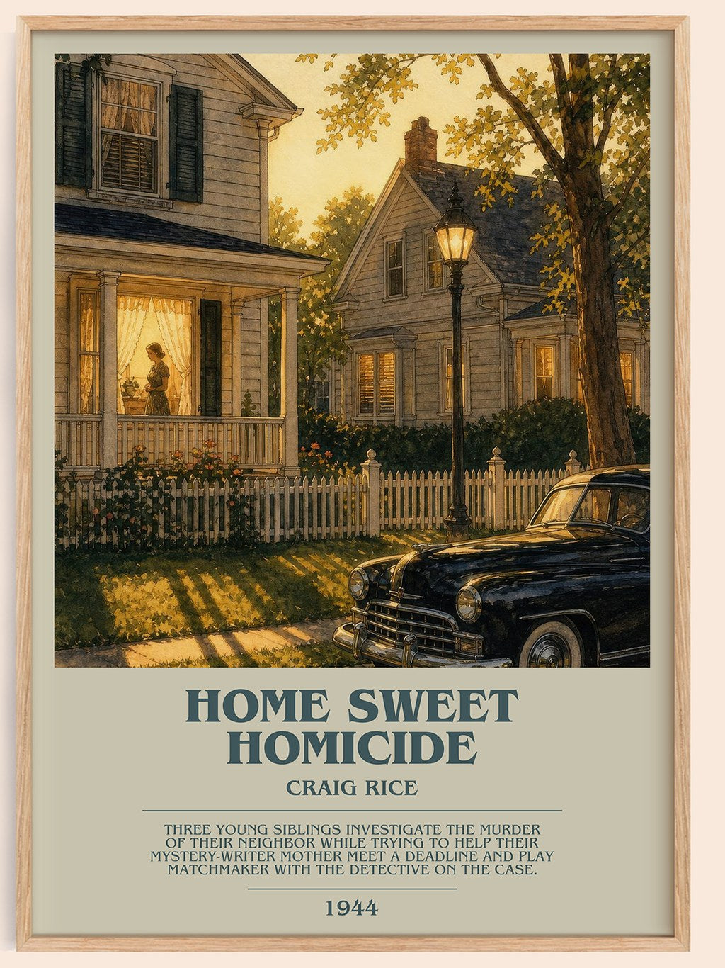Home Sweet Homicide Bookish Wall Art by Craig Rice – framed poster