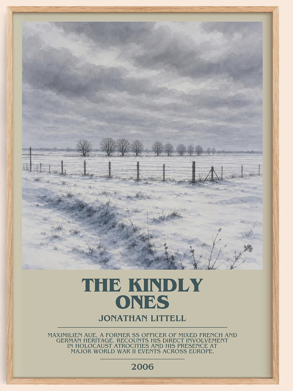The Kindly Ones Bookish Wall Art by Jonathan Littell – framed poster