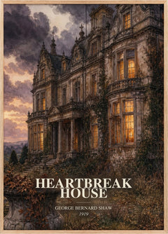 Heartbreak House Book Watercolour Illustration by George Bernard Shaw