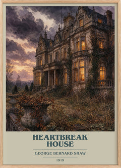 Heartbreak House Book Cover Poster by George Bernard Shaw