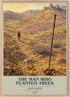 The Man Who Planted Trees Book Cover Poster by Jean Giono