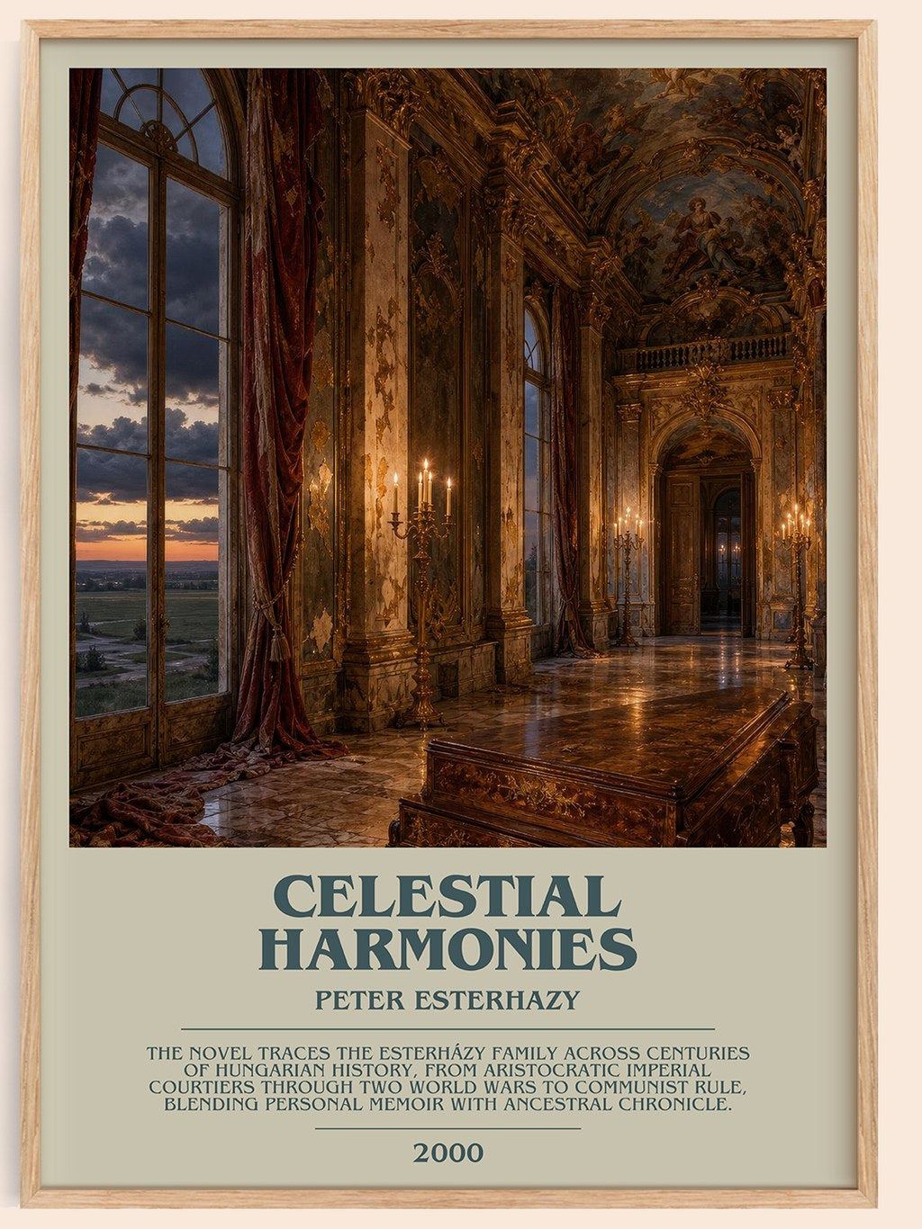 Celestial Harmonies Bookish Wall Art by Peter Esterhazy – framed poster