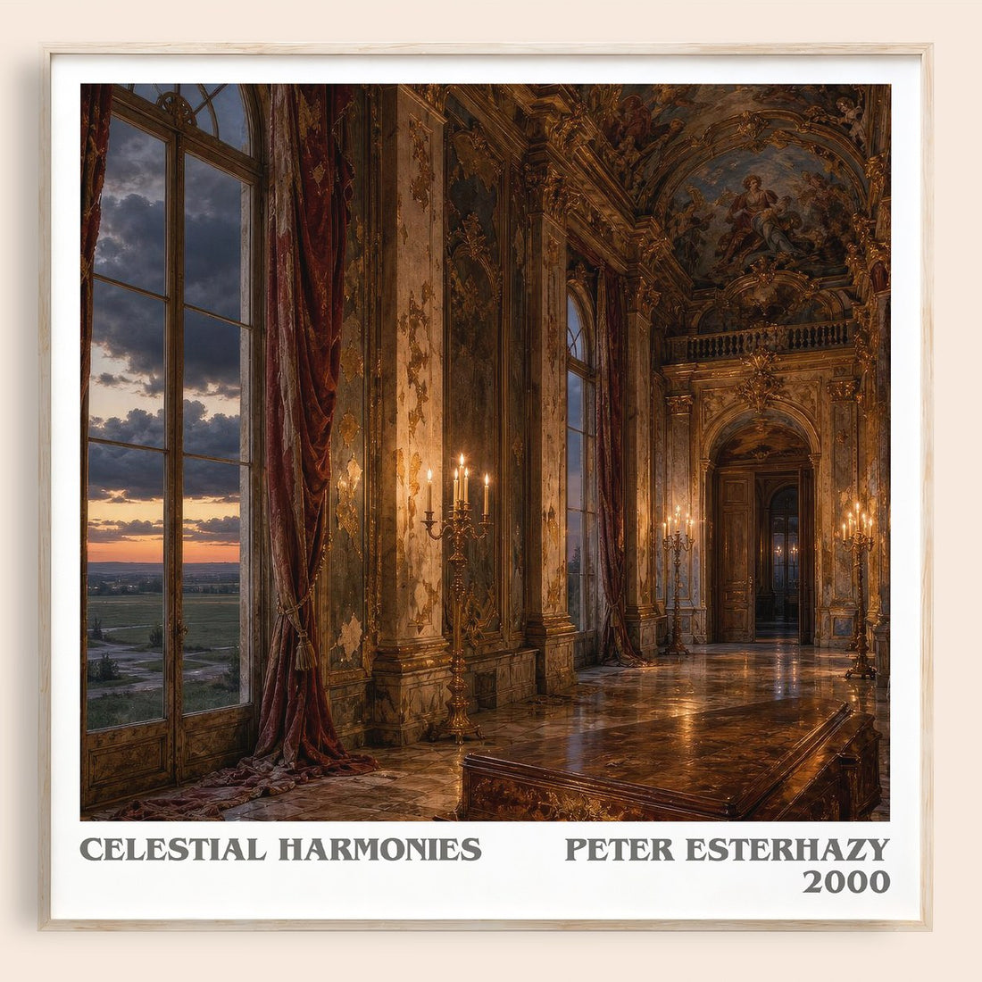 Celestial Harmonies literary book poster by Peter Esterhazy – framed literary art print