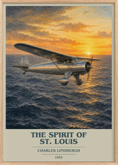 The Spirit of St. Louis Book Cover Poster by Charles Lindbergh
