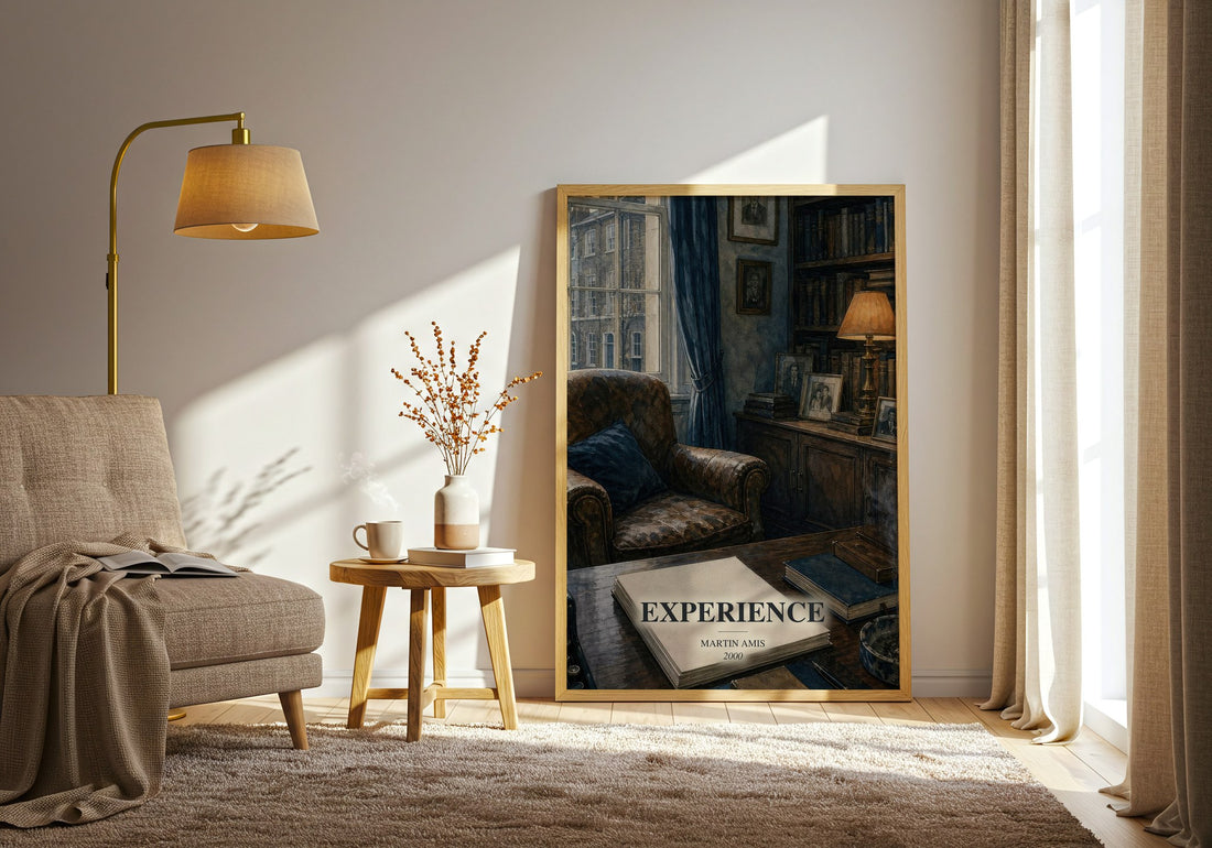 Experience watercolour print in frame leaning in hallway – memoir wall art