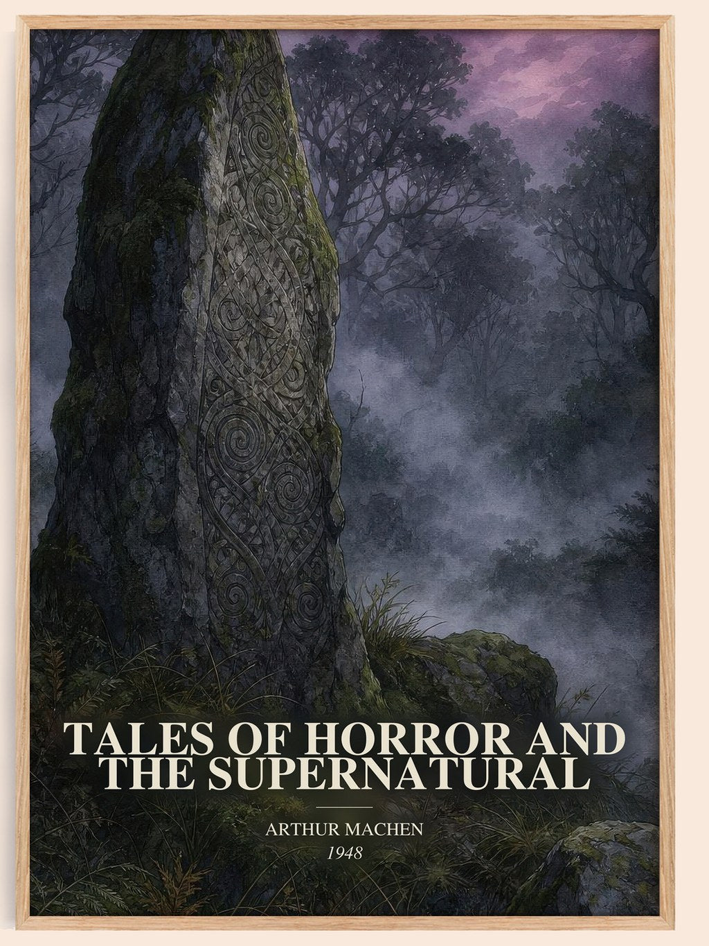 Tales Of Horror And The Supernatural watercolour book poster by Arthur Machen – framed literary art print