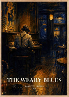 The Weary Blues Book Watercolour Illustration by Langston Hughes