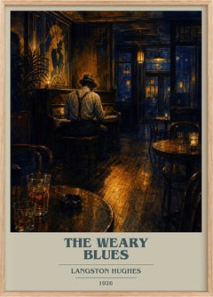 The Weary Blues Book Cover Poster by Langston Hughes
