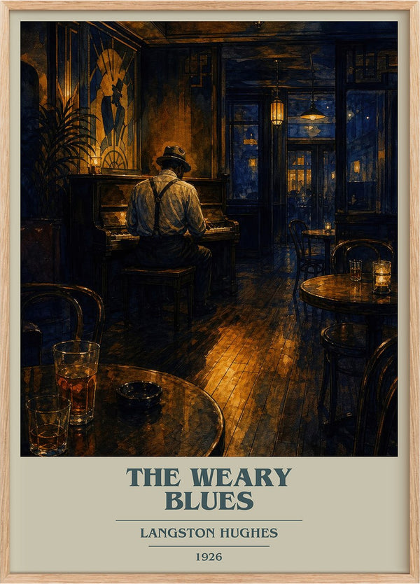The Weary Blues Book Cover Poster by Langston Hughes
